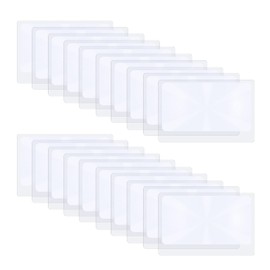 Molain 20 Pcs 3X Pocket Magnifier Fresnel Lens Lenses Credit Card Magnifier Wallet Magnifying Lenses Jewelry Loupe Reading Aid Helper(20Pcs-Pocket Magnifier)
