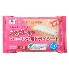 Yamazaki Sangyo 201266 Floor Wiper Dry Sheet, Large Capacity, 60 Sheets, Double Sided Sheet, Universal Size (W x D x H): 11.8 x 7.9 inches (30 x 20 cm)