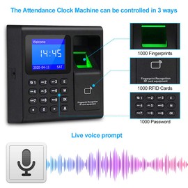 LIBO Complete RFID Access Control System Fingerprint Access Controller Keypad, DC12V / 3A Power Supply Transformer, Electronic Bolt Lock with Exit Button, 125KHz ID Keyfobs for All Type of Doors