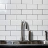 AULIGET 100-Piece Polished White Thick PVC Peel and Stick Backsplash,