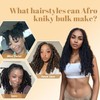 Afro Kinkys Bulk Human Hair, 22 inch 50 Gram 4c