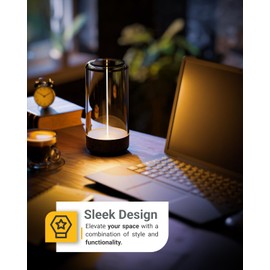 Sunco Magnetic Filament Light Rechargeable Table Lamps Minimalist Flexible LED Camping Lamp Dimmable Cordless 1W 55 LM 2700K Soft White 3-Step Dimming 10%-100% USB-C Rechargeable