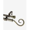 Modern Curl Double Curtain Rod in Antique Brass Size: 28"