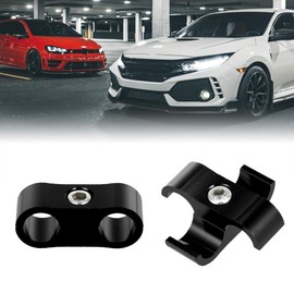 X AUTOHAUX AN4 Car Auto Hose Separator Clamp Fuel Line Connector Kit Black