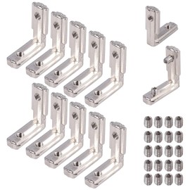 EYPINS Inner Angle External Angle Zinc Alloy Aluminium Profile Aluminium Profile T-Slot L-Shape 90 Degree Groove 6 Corner Angle Connector Angle Angle for 20 (2020) Profile Connectors 10 Pieces