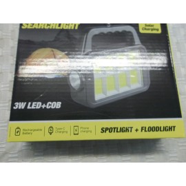 Solar Charging Multifunctiona<wbr/>l Searchlight 3w LED + COB / Flashlight