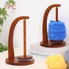 Yarn Holder for Knitting and Crocheting, Wooden Yarn Rack Stand
