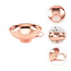 Ciieeo 3 pcs Rose Gold Stainless Steel Wide Funnel for