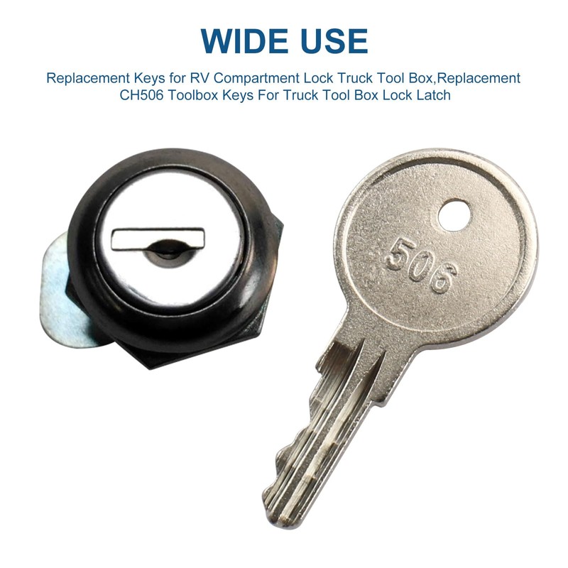 CH506,506 Replacement Keys for RV Compartment Lock Truck Tool Box