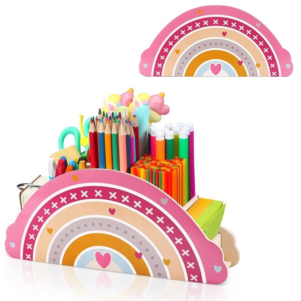 Jiahuade Pen Holder Children's Rainbow, Desk Office Organiser, Pen Holder