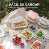 Juego de recipientes herméticos de plástico para almacenamiento de alimento