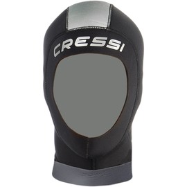 Cressi Women's LS551202 Neoprene Diving Hood, Comfort Plus, Black, 40/41