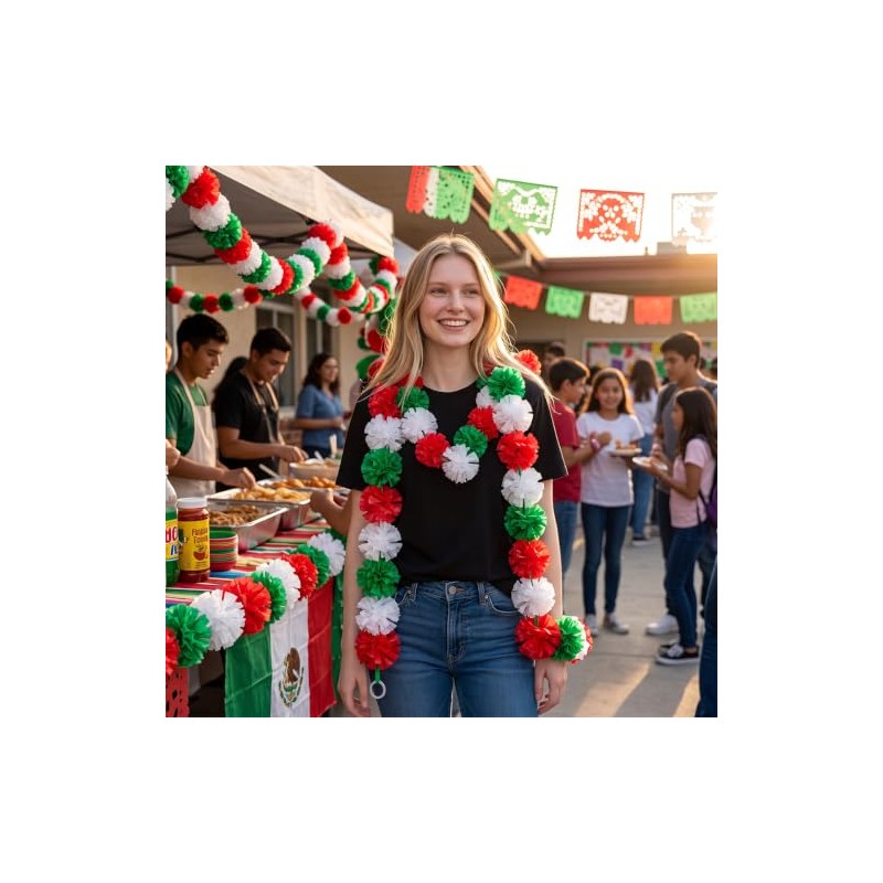 GRUPO CARNAVALLIA 2 Guías Flor Cempasúchil Tricolor Artificial Día Muertos