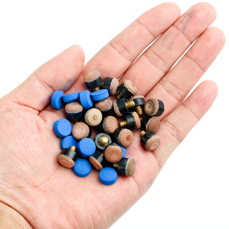 Zhenle 30 Pieces Cue Tips 10 mm Pool Cue Tips