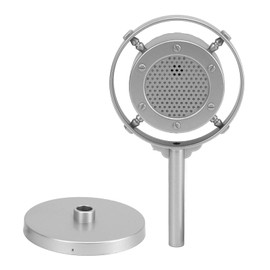 Yctze Vintage Retro Microphone Prop Model Fake Plastic C External Microphones Ic Microphone Prop Retro Microphone Prop Plastic Retro Microphone Re (Silver)