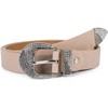 styleBREAKER 03010107 Women's Belt Plain Colours with Rhinestones Decorated Clasp