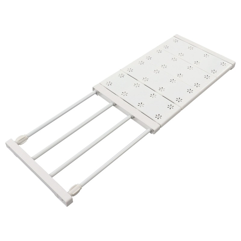 Wardrobe Partition Board Storage Extendable Rod Space Saving Layered Partition