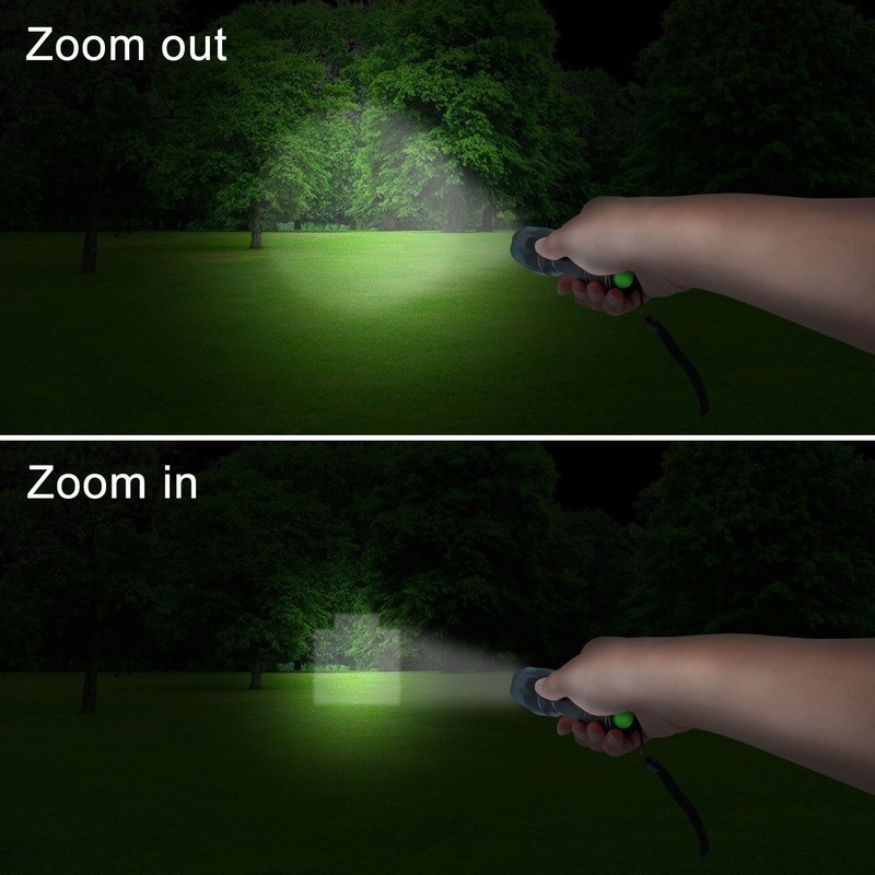 Gracetop LED Tactical Flashlight T6 Adjustable Light Lamp with 5