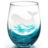 OWATRKDEY Beluga Stemless Wine Glass: Hand Blown Beach Wine Glasses