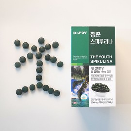 Dr. Poi Youth Spirulina Antioxidant Skin Super Food Nutrient 180 tablets, 1 pack / 닥터포이 청춘 스피루리나 항산화 피부 슈퍼 푸드 영양제 180정, 1개