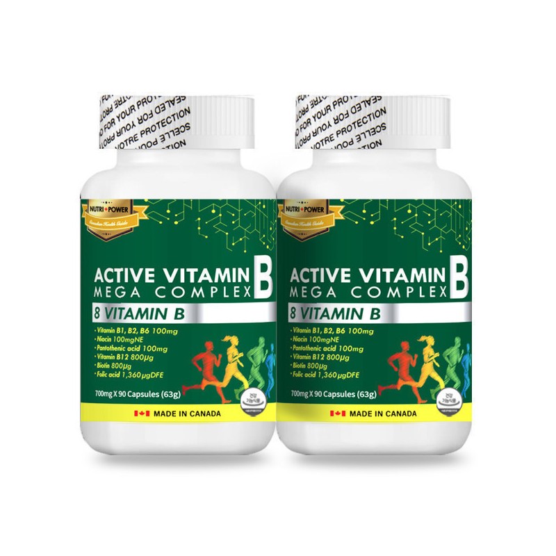 Nutri Power High-content active vitamin B mega complex 90 tablets,