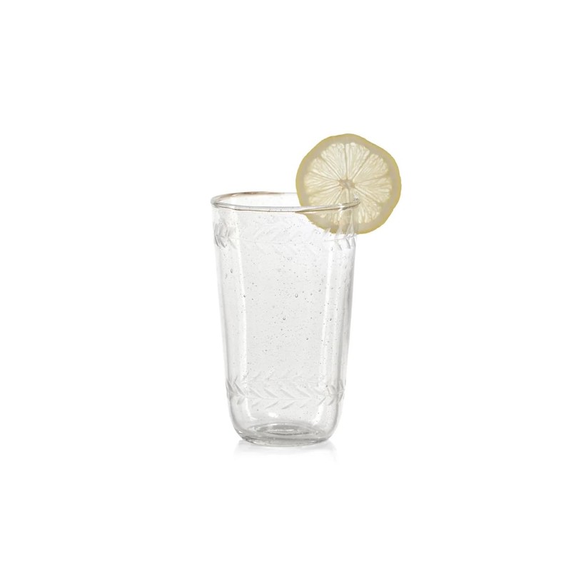 Zodax Tuscan Handmade Etched Glass - Sets of 4 (Highball)
