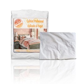 PIMPAM Factory Waterproof Cotton Mattress Protector, Breathable and Anti Dust Mite Mattress Cover, Mattress Cover, Mattress Cover, Made in Spain. 200x200 cm white