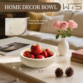 Resin Decorative Bowl for Home Decor, Key Bowl for Entryway Table Decor, Coffee Tables Centerpiece, Fruit Bowl for Kitchen Counter, Organic Modern Centerpiece, Soap Serving Bowl