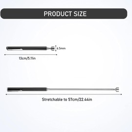 3 pieces magnetic telescopic rod, magnetic lifter, extendable magnet or telescopic magnet, magnetic telescopic rod for keys, pens, coins, screws, metal parts, telescopic length 13-65 cm