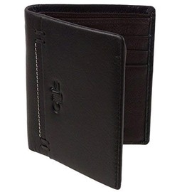 OLLY's Mens Fine Grain LEATHER Slim Bi-Fold WALLET Bobby Collection Gift Boxed