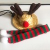 Bearded Dragon Santa Hat Cute Soft Scarf Adjustable Size Bright