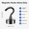 Grtard 60Pack Black Magnetic Hooks Heavy Duty, 30LBS Neodymium Magnet