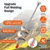 GrowGlow 6 Pack 18'' Ground Anchors Screw in Heavy Duty