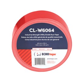 ECHOtape CL-W6064 | Industrial Strength Duct Tape | Heavy Duty Duct Tape | Multi-Purpose Construction Tape | Strong Duct Tape | Contractor Grade Duct Tape | Red Duct Tape | 1.89 in x 60 yds