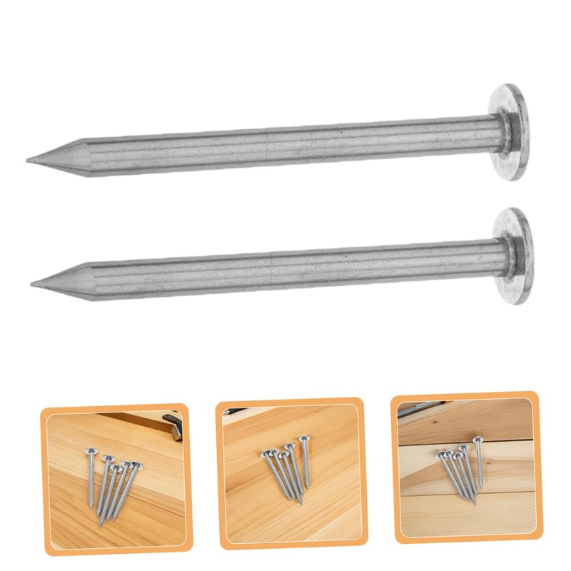Abaodam 6pcs Heavy Duty Stainless Steel Survey Markers Durable Flat