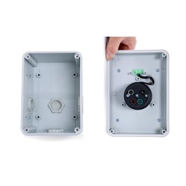 30 Amp Inlet Generator Plug Box Pre-Drilled 30 Amp 4 Prong Twist Lock Plug Male Box NEMA L14-30P Power Inlet with Green Indicator Light for Generator Connection,Weatherproof for Outdoor Use 125/250V