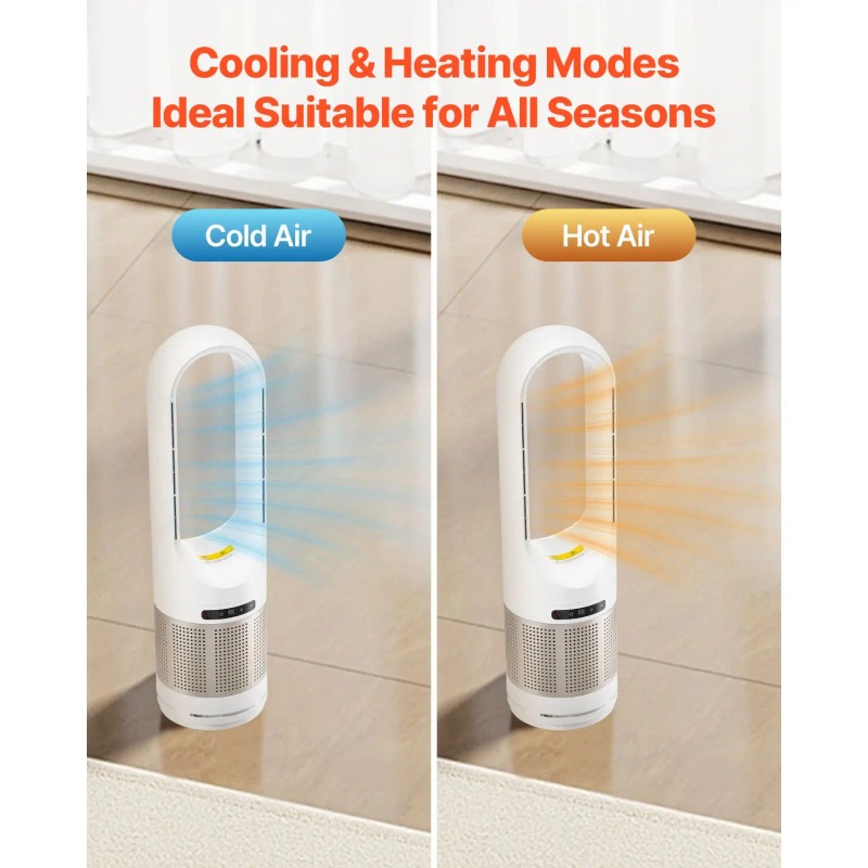 Tower Fan with 80-degree Cold Air 8-Speed Oscillating 8H Timer