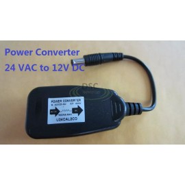 DiySecurityCameraWorld Power Supply Converter CCTV AC 24V to DC 12V Regulated Adapter