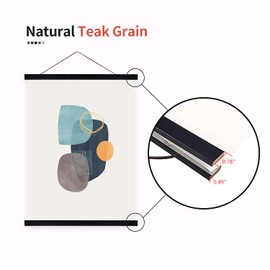 Goodsnetic Magnetic Poster Frame Hanger, Black 10inch Magnet Poster Frame for Poster Print Photo Picture Map Scroll and Artwork Wooden Frame Hanger Hanging Kit for Walls, 2 Pack