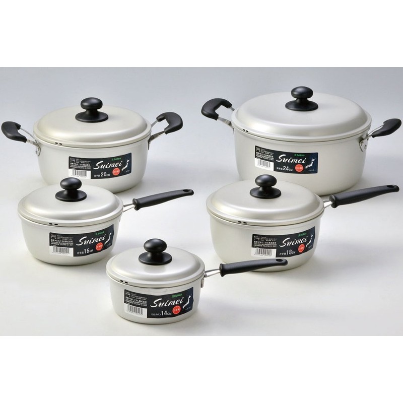 Hokuriku Aluminum One-Handle Pot, 7.9 inches (20 cm), Aluminum, Gas