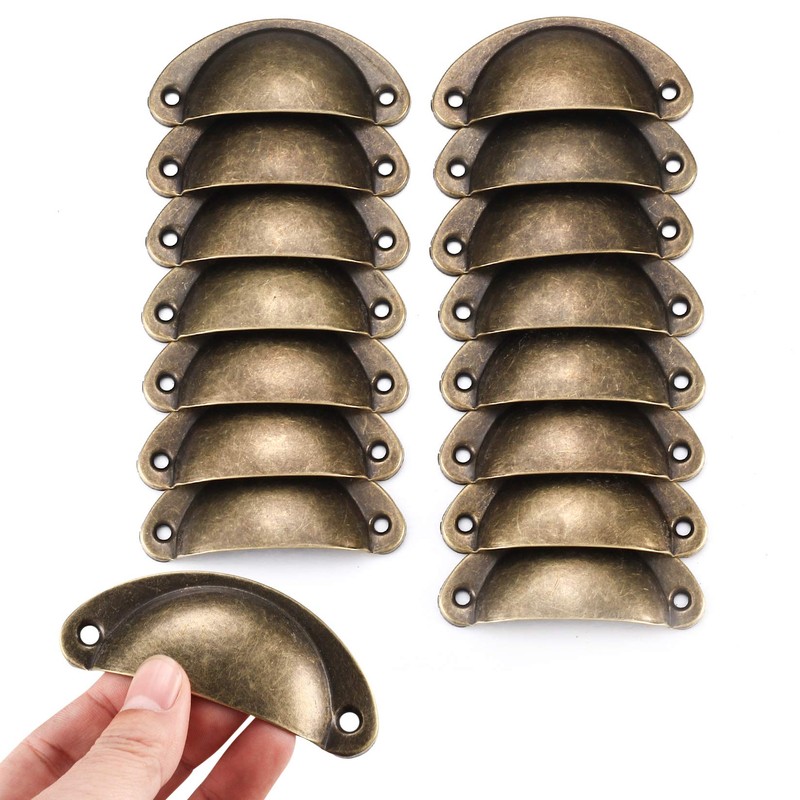 VARHHUXHA Shell Handle Vintage, Pack of 16 Cupboard Handles, Drawer