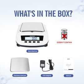 LACHOI Lab Scale 0.01gx2000g Precision Scale Analytical Balance 0.01g Accuracy Jewelry Scientific Digital Scale (No Test Weight)