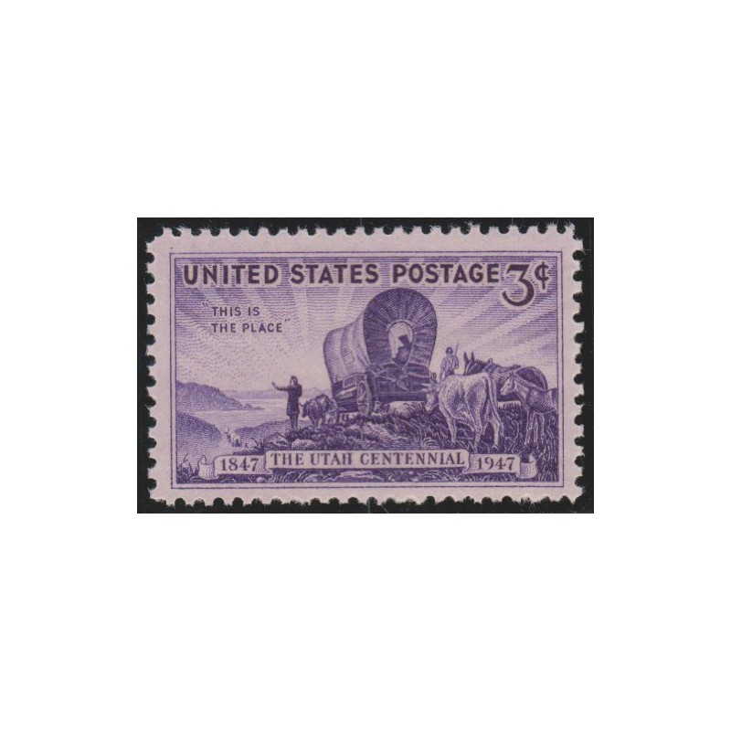 stamp 1947 3 Utah Centennial Commemorative Scott#950