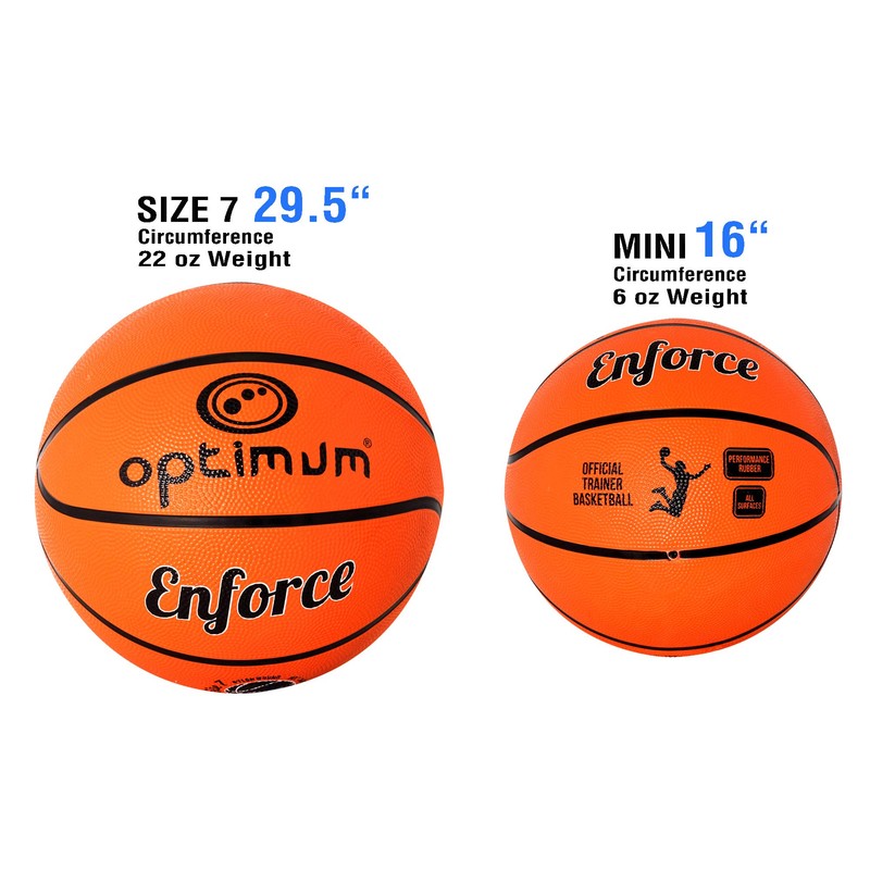 Optimum Street Basketball - Durable Korean Rubber with All-Weather Grip