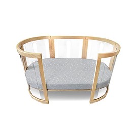 Babyhood Amani Bebe Jersey Cotton Oval Fitted Sheet, Drops