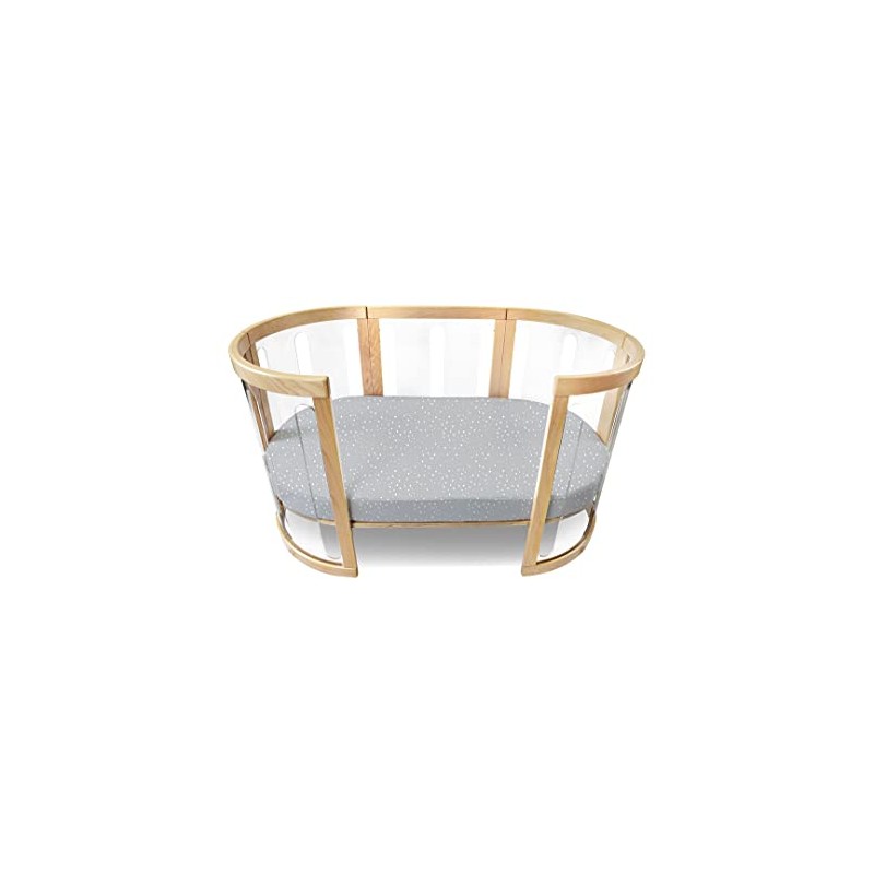 Babyhood Amani Bebe Jersey Cotton Oval Fitted Sheet, Drops