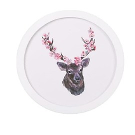 Round Photo Frame for Wall, Picture Frame Wall Decor Wood Photo Frame 8 Inch