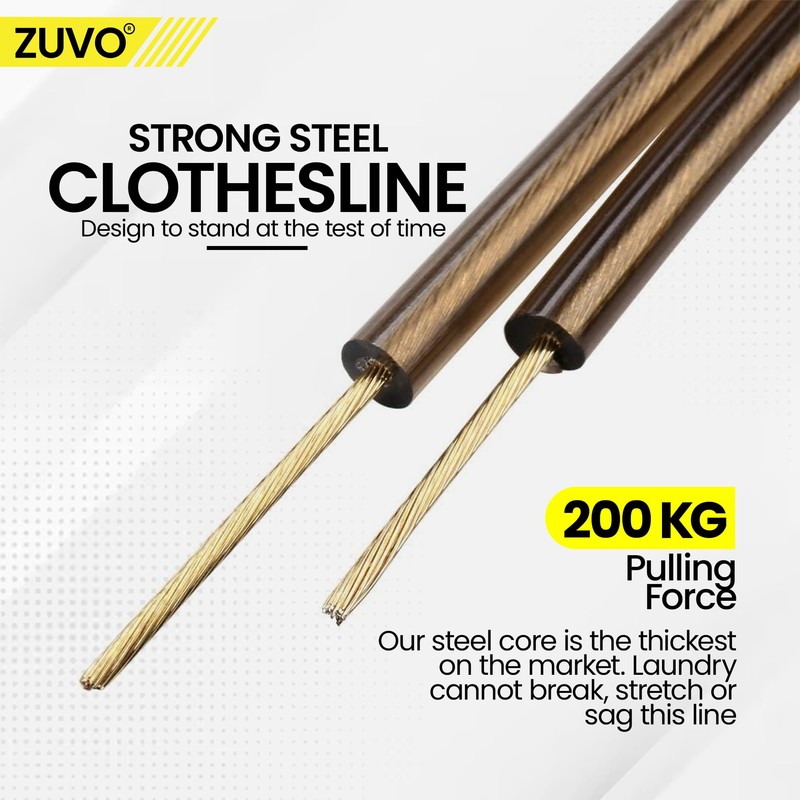 Zuvo 50M Outdoor Washing Line – Heavy-Duty Polyester Clothes Line