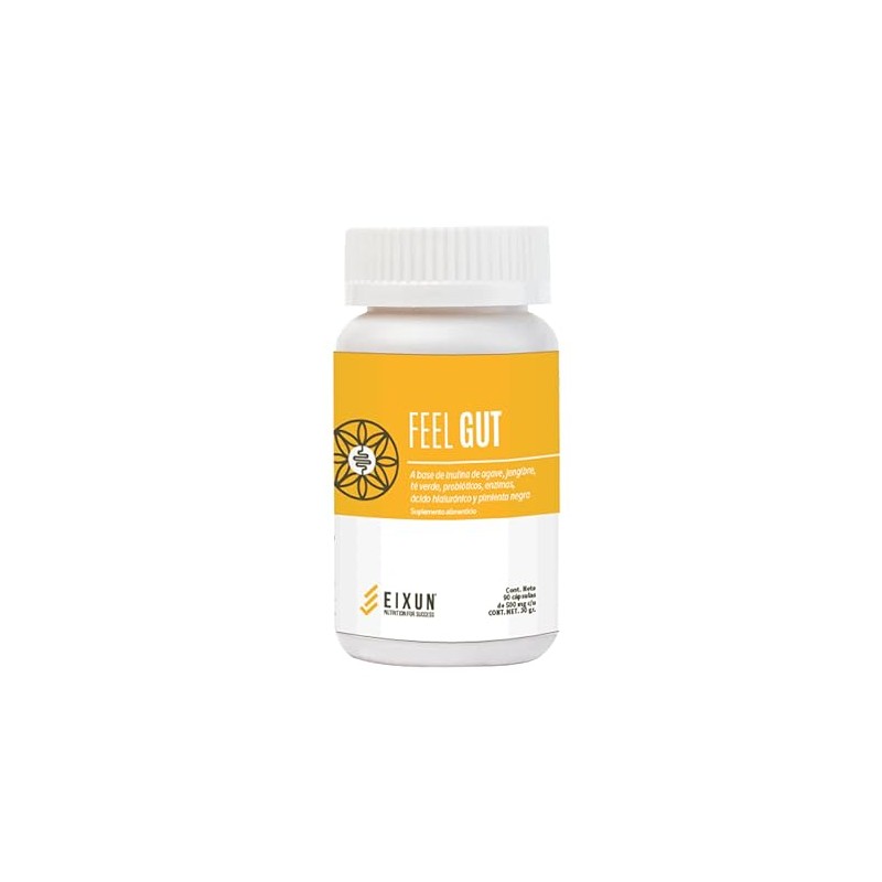 Feel Gut Suplemento Alimenticio para Bienestar Digestivo con Fibra Prebiótica,