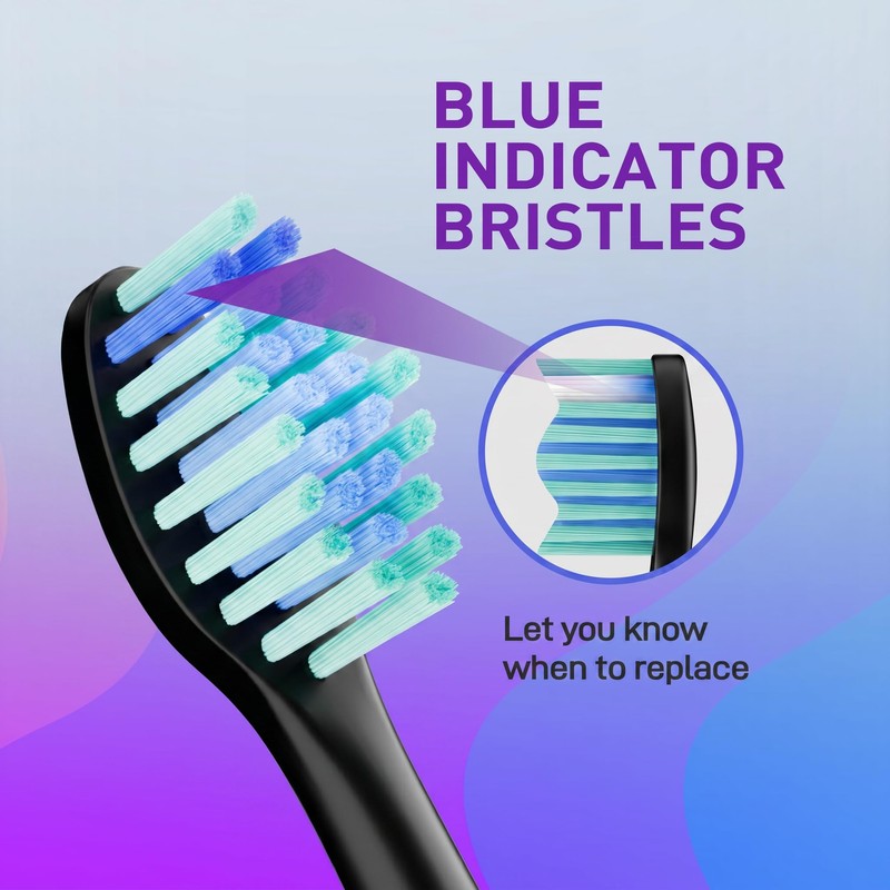 Replacement Brush Heads Compatible with AquaSonic Black Series Toothbrush